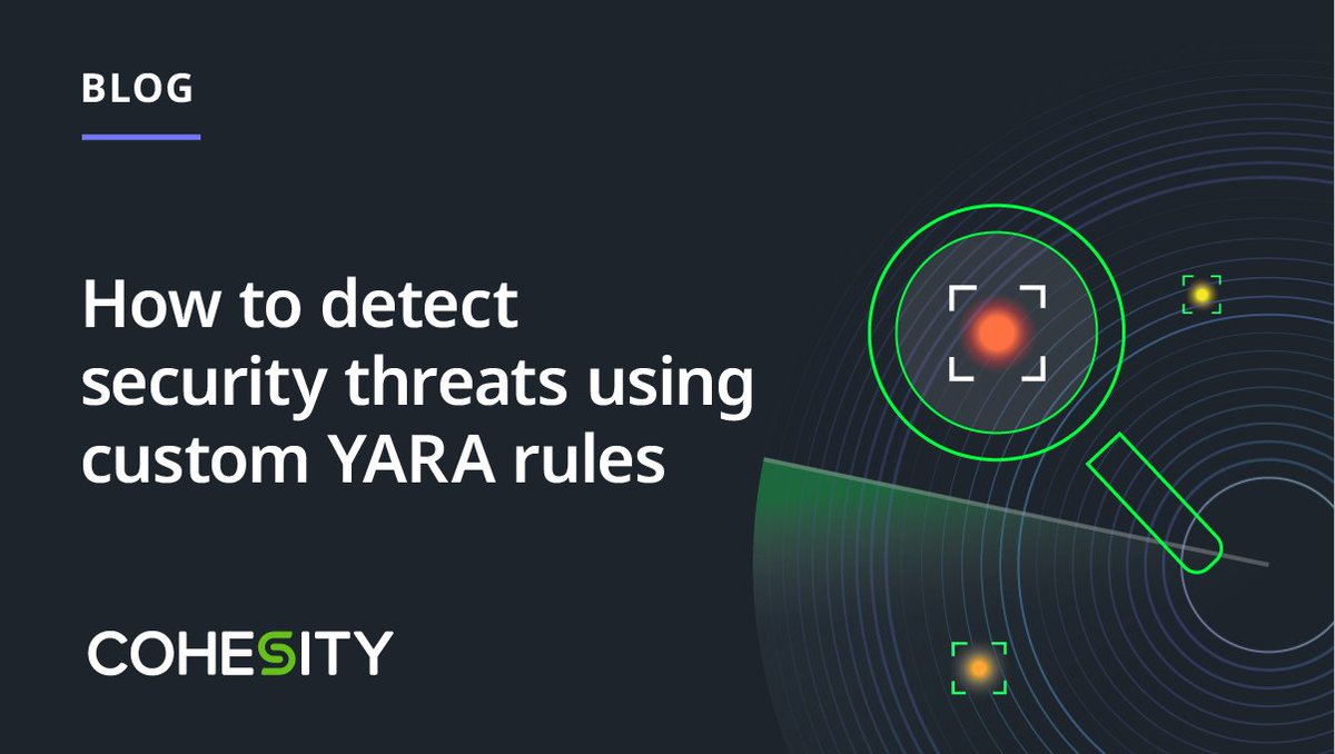 🔍 Cohesity DataHawk now supports YARA rules and provides pre-packed indicators of compromise (IOC) called a Default Threat Library. Check it out in this post by @scalhounjones: cohesity.co/3P26oVS #CohesityTAG