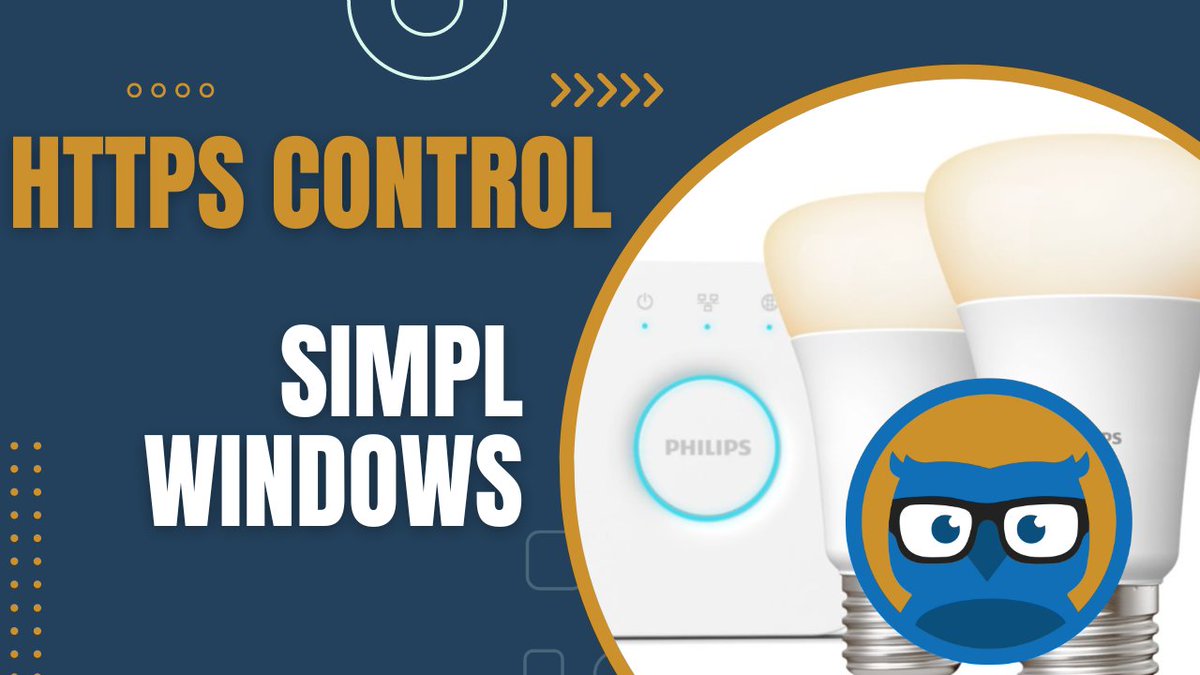 ProAVSchool's tweet photo. We did a video on Crestron HTTP control via SIMPL Windows but people keep asking "ok, but what about HTTPS?" Here's the follow-up video demonstrating basic Philips Hue HTTPS control from SIMPL!
https://t.co/dZm0OCIhBG
#avtweeps #crestron https://t.co/MLw5x5ksqJ