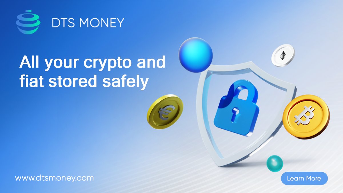 DTS_Money's tweet photo. 🔒 At DTS Money, your security is our top priority! Store your #cryptocurrency and fiat with unparalleled safety features. Peace of mind has never been this accessible. 🛡️💰 #DTSMoney #SecureBanking #CryptoSafety ✅ https://t.co/vo9YRpvUib