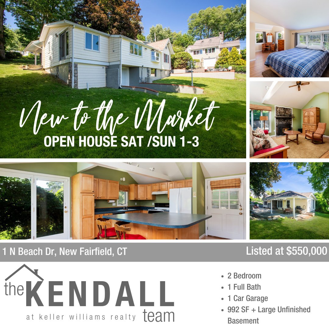 Two Bed/One Bath Ranch style home in beautiful lake community 
'Candlewood Knolls'.  Open house Sat/Sun 1-3pm Listed at $550,000
 #openhouse #ranchstyle #lake #home #CandlewoodKnolls #NewFairfieldCT #beach #watercommunity 🏊 🚤 🏠 ☀️