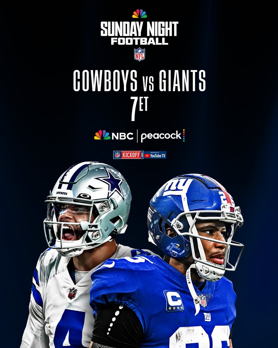 The NFC East takes center stage on Sunday Night Football! 👀

#NFL