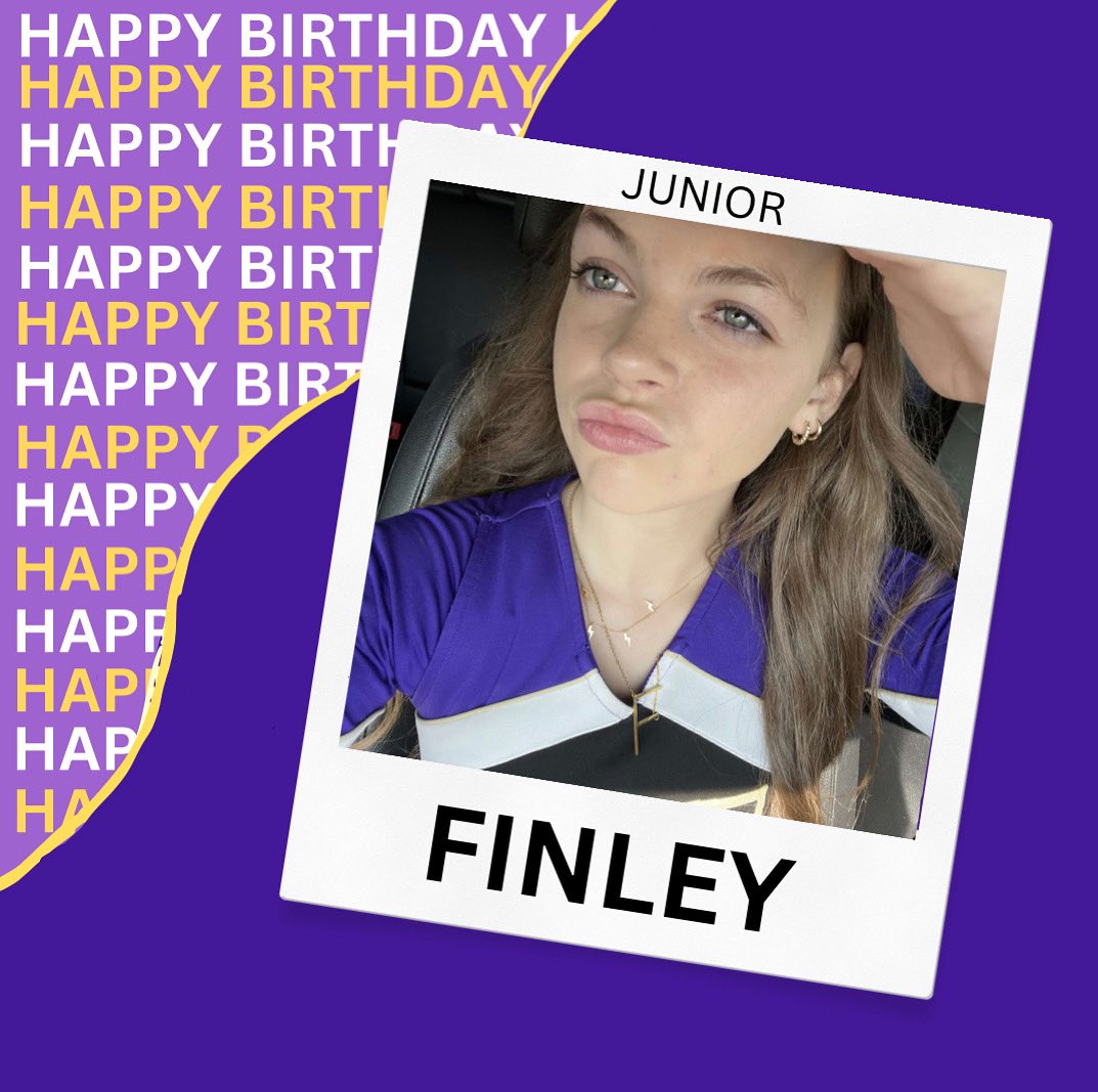Happy birthday Finley! Love the energy you bring to the team!! 💜💛