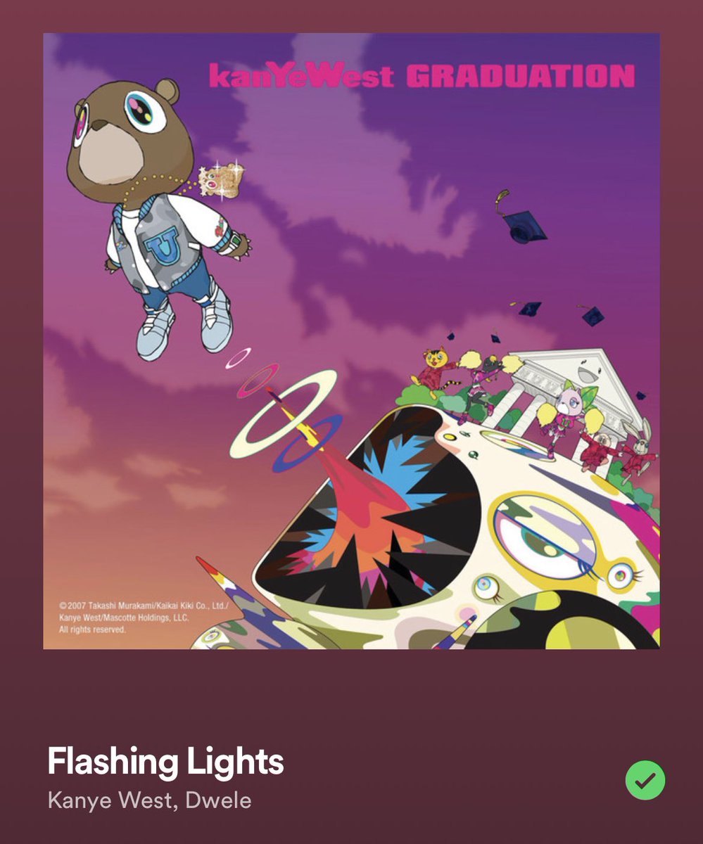 Kanye West’s "Flashing Lights" enters the top 200 most streamed songs on Spotify this week for the FIRST time ever, 16 years after release 🔥✨

Only real music’s gonna last… and this is timeless.