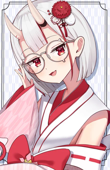 「人間様、余のこと好きだな?なんでもお見通しだぞ?」 #百鬼絵巻ショートボブあやめちゃん可愛すぎやろ。 
