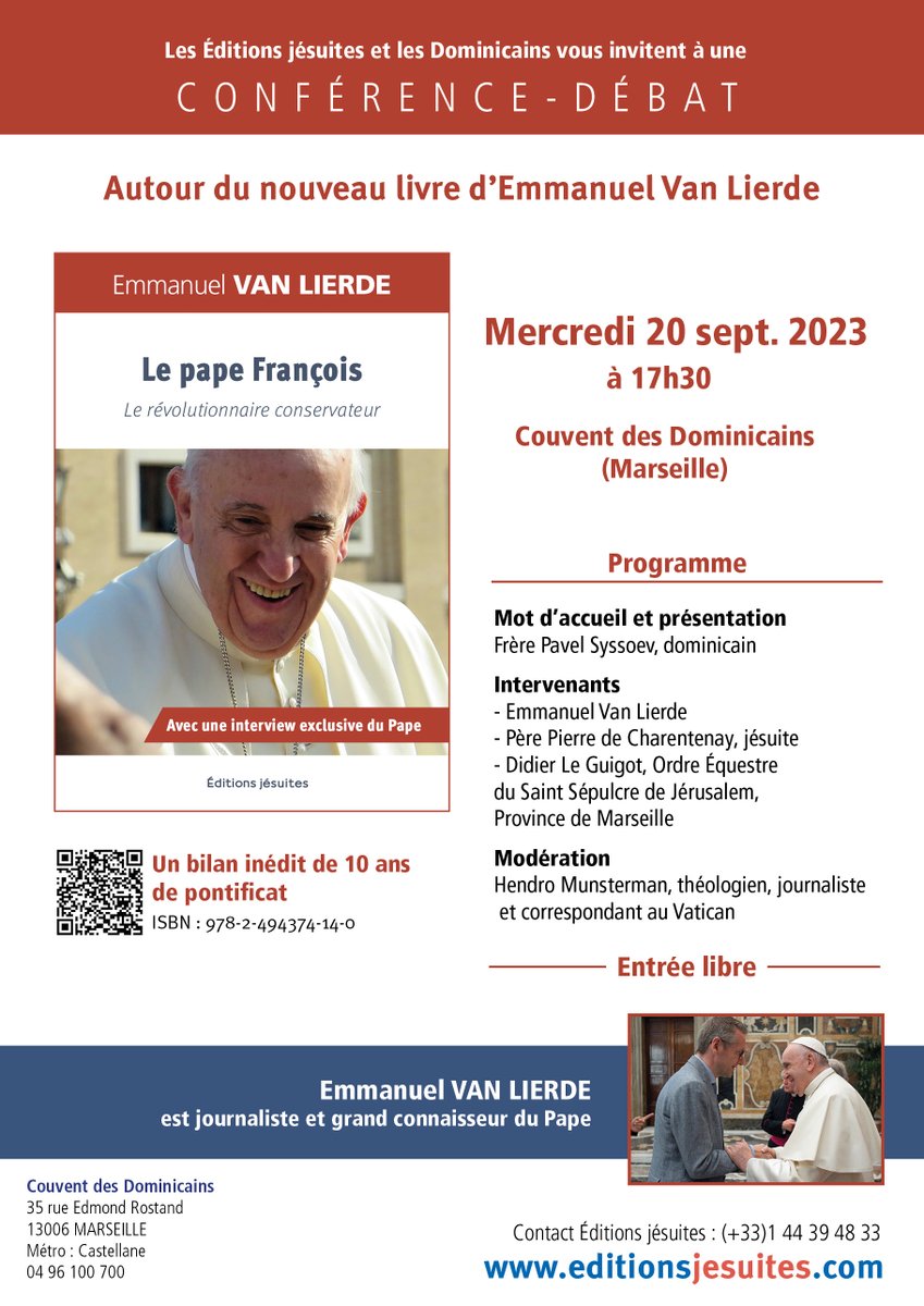 EdJesuites's tweet photo. Invitation à tous à la Conférence Débat « Le pape François, Le révolutionnaire conservateur » -  https://t.co/i8d6mjJ0Bg https://t.co/scg2TzJ8Ts