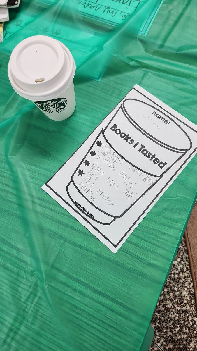 Welcome to Starbooks!! Thank you to Redmill @Starbucks for the support, Ms. Ambrogi's class is loving the coffee shop vibe in LA today 📚 🐬 #ridethewave