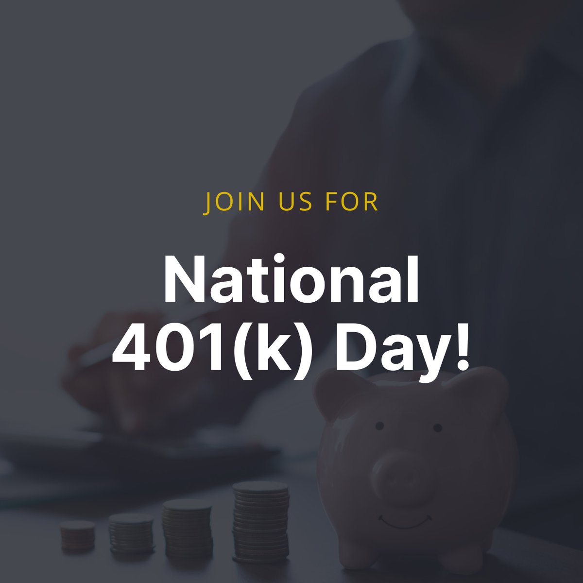 Did you know only 70% of Americans are prepared for retirement? 💲

If you’re in that 30%, don’t fret. Our advisors are available to guide clients through detailed plans and processes.

Give us a call or visit our website.

#National401kDay #Finances #AssetPreservation
