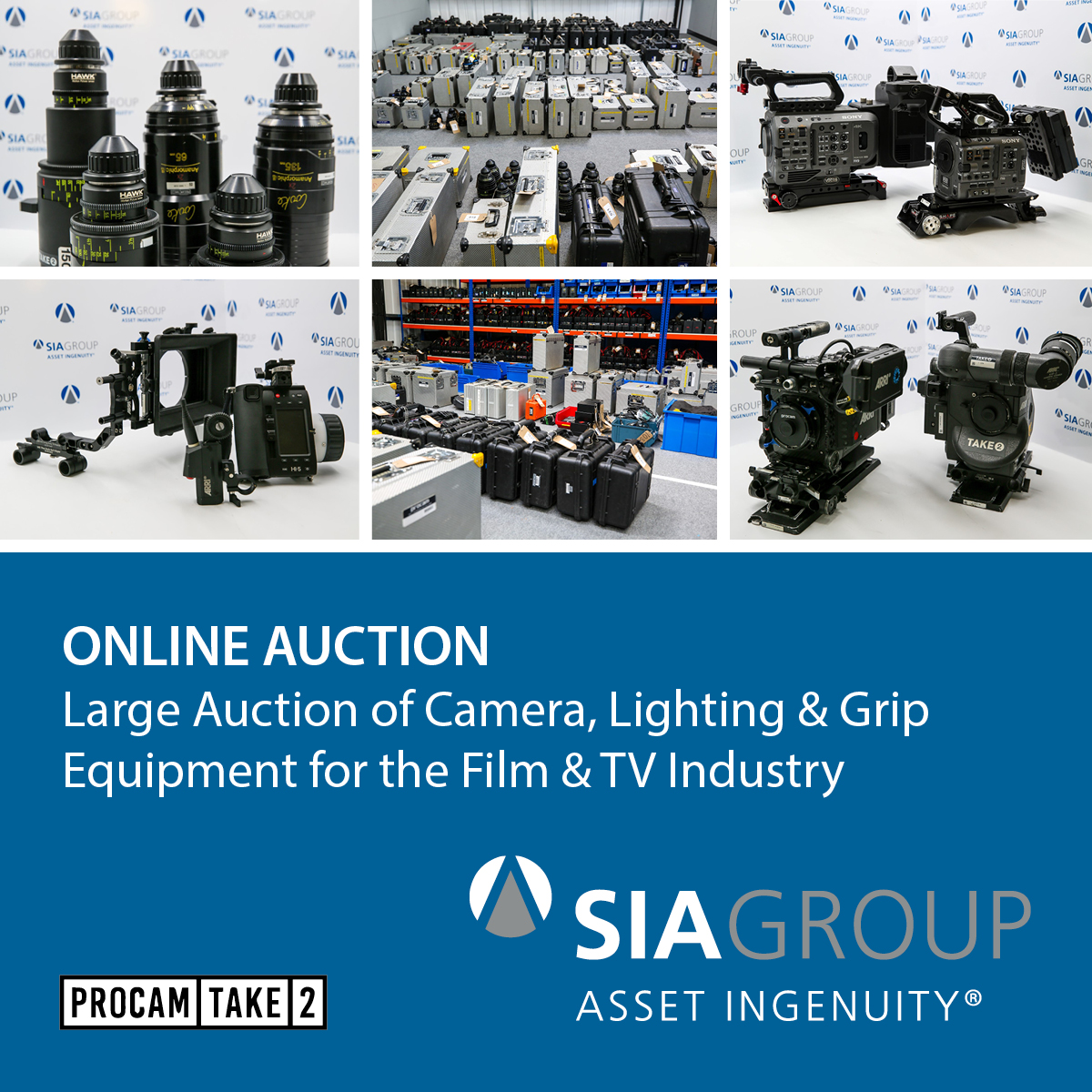 Global auction of #OutsideBroadcast, #Film &amp; #TV #ProductionEquipment. With over 5,000 lots, the <a href="/SIA_Group/">SIA Group</a> auction of Procam Take 2 equipment will be held 🗓️ 25-29 September 2023. The catalogue is live with new lots being added daily - bit.ly/3EwCxQL #onlineauction