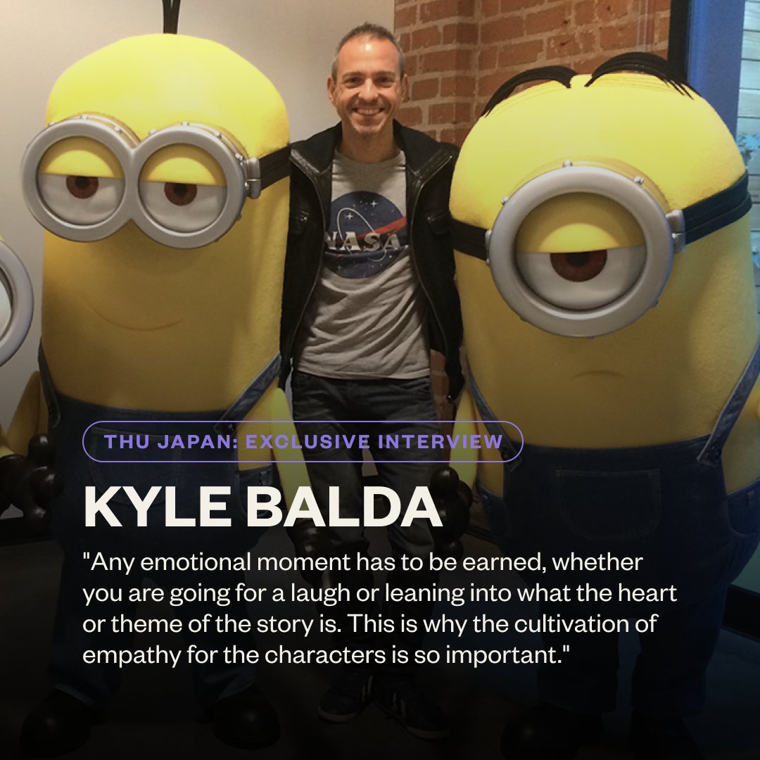 Trojan_Unicorn's tweet image. Kyle Balda (@kylebalda) is a Bafta nominated feature animation director working in the animation industry for 30 years, most notably with @illumination and @Pixar. We talked about his career, approach, balancing humor and heart, and plans for #THUJAPAN: bit.ly/thujapan_kyleb…