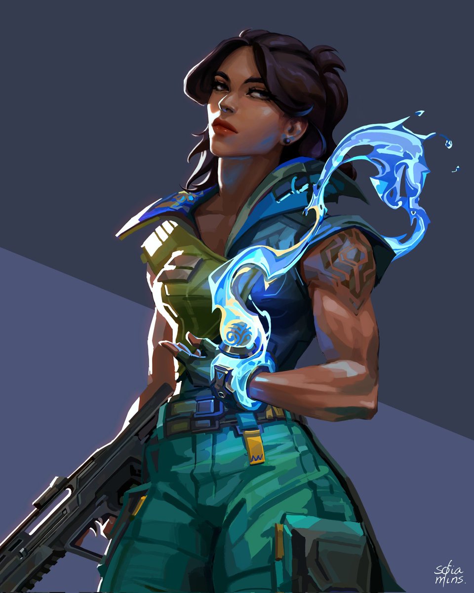 ValorantUpdated's tweet photo. Meet our new girlfriend, female Harbor 😳🌊

🎨Art by @sofiamins_art | #VALORANT https://t.co/dL0h7qzYaf