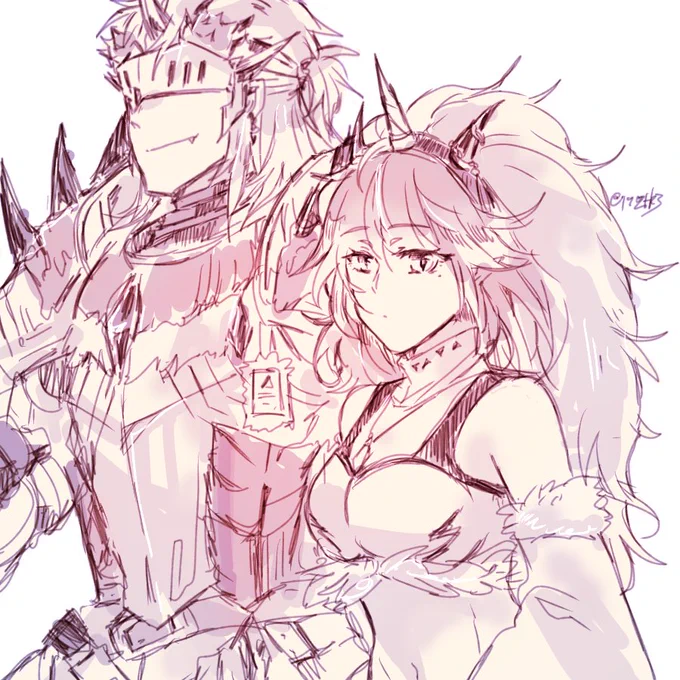 ヤトウ、ノイルホーン #アークナイツ版深夜の真剣お絵かき60分一本勝負 