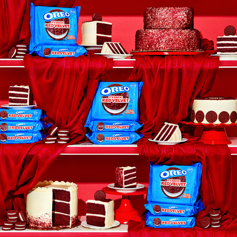Oreo's tweet photo. It wasn’t a dream! It’s really happening…OREO Red Velvet is back on shelves now 🚨