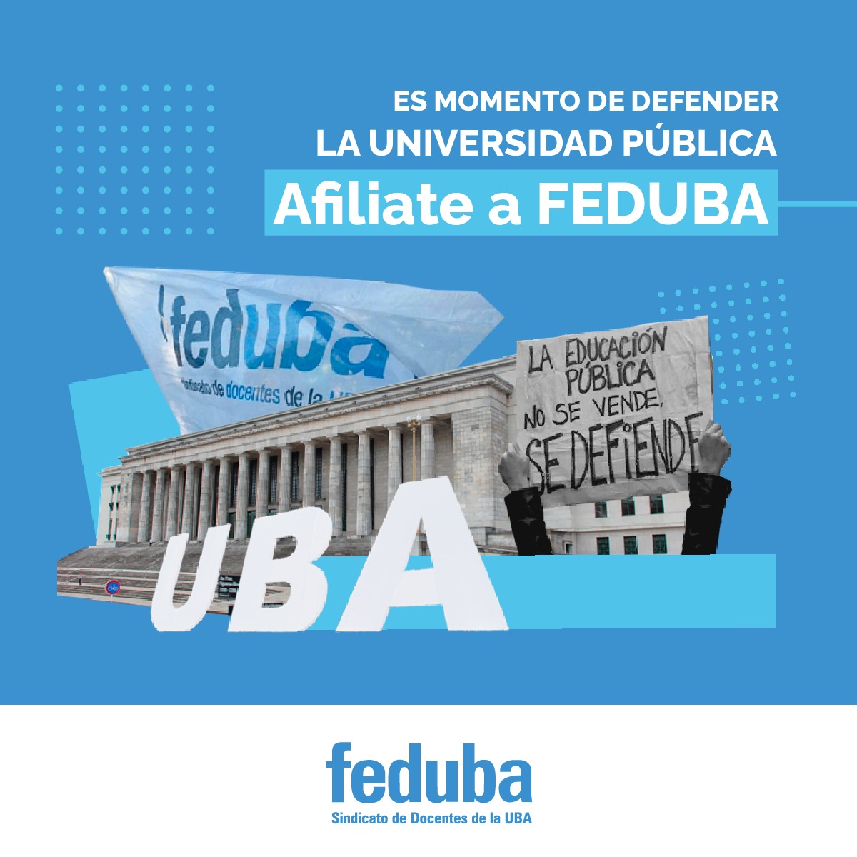 👉Como Sindicato de Trabajadorxs Docentes de la Universidad de Buenos Aires entendemos que el derecho a la educación superior es uno de los principales motores para un desarrollo sostenible, la construcción de soberanía y un deber de los Estados.