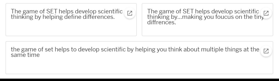 Bethany Barnes (@barnesmathsci) on Twitter photo My <a href="/novivirtual/">novivirtual</a> scientists learned how to play SET on <a href="/desmosclassroom/">Desmos Classroom</a> today. Hereās a snapshot of some of the connections they made to thinking like a scientist. <a href="/BenMainka/">Ben Mainka</a> <a href="/MrGiromini/">Michael Giromini</a> <a href="/LauraCarino98/">Dr. Laura Carino</a> <a href="/NCSD/">Novi Community School District</a> My <a href="/novivirtual/">novivirtual</a> scientists learned how to play SET on <a href="/desmosclassroom/">Desmos Classroom</a> today. Hereās a snapshot of some of the connections they made to thinking like a scientist. <a href="/BenMainka/">Ben Mainka</a> <a href="/MrGiromini/">Michael Giromini</a> <a href="/LauraCarino98/">Dr. Laura Carino</a> <a href="/NCSD/">Novi Community School District</a>
