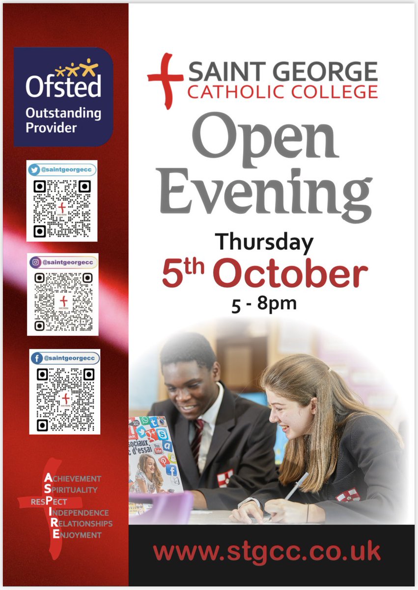 Meet our Outstanding staff and students and visit our school site on Thursday 5th October for our annual Open Evening.