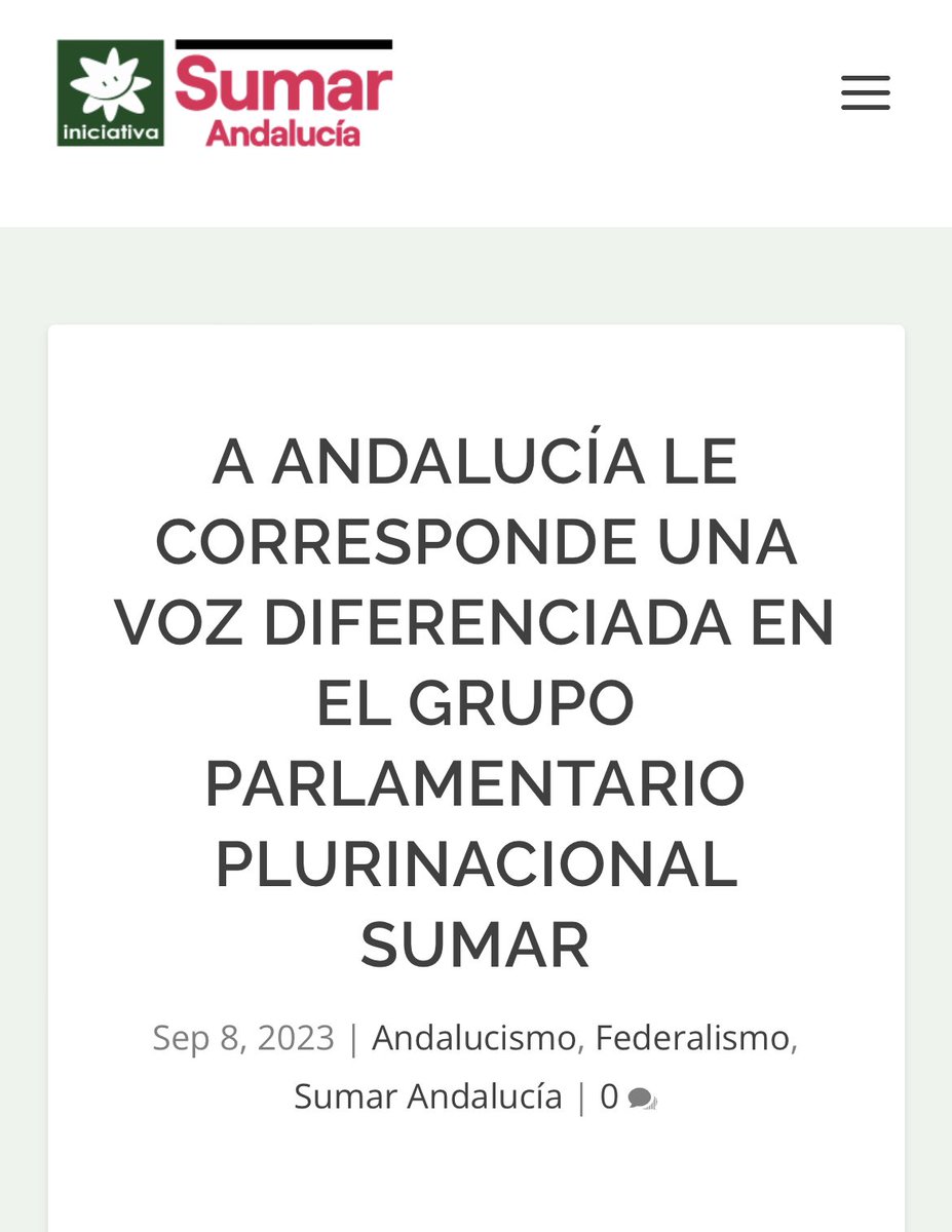 Andalucía @AndaluciaSumar requiere una presencia en el #GPurinacionalSumar <a href="/sumar/">Sumar</a> por tamaño (+520000 personas) iniciativadelpuebloandaluz.org/a-andalucia-le… <a href="/Engracia_Rivera/">Engracia Rivera 🍉</a> <a href="/MartinaVelardeG/">Martina Velarde</a> <a href="/EnriqueSantiago/">Enrique Santiago</a> <a href="/EstherGilSumar/">Esther Gil de Reboleño</a> <a href="/fsierracb/">Francisco SIERRA</a> <a href="/Toni_Valero/">Toni Valero🔻</a> y tb porque se lo merece #LaVozDeAndalucía