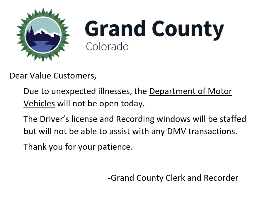 Grand County Clerk & Recorder Office tweet media