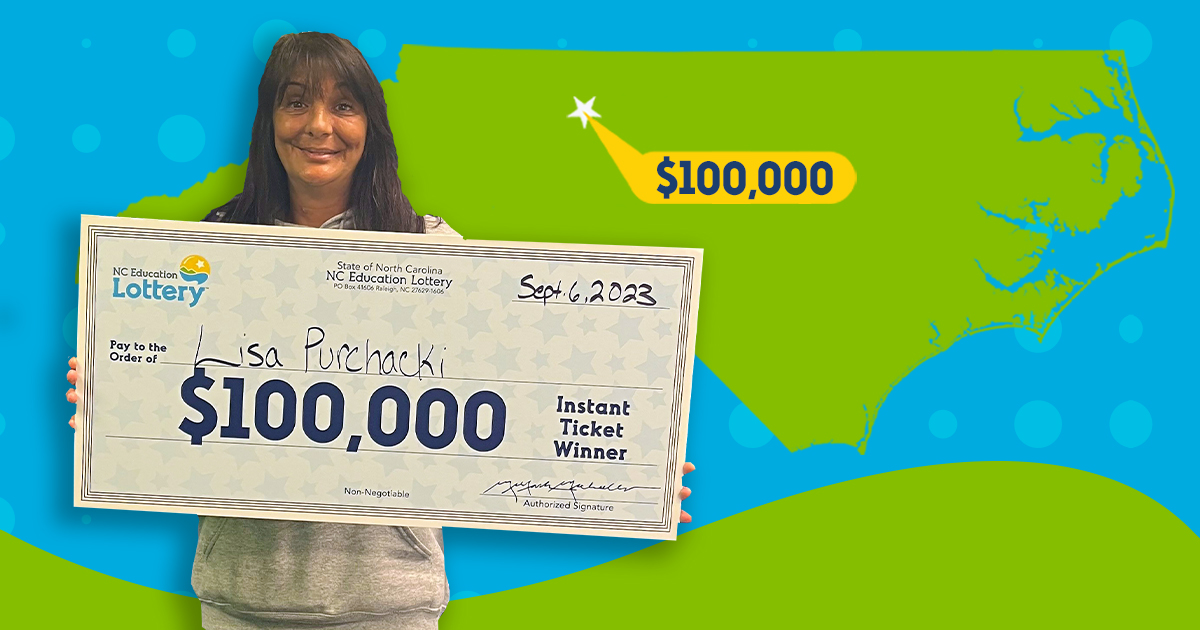 nclottery's tweet photo. Lisa Purchacki took a chance on a $100 Million Mega Cash scratch-off, and luck was on her side when she revealed a $100,000 prize. She purchased her winning ticket from @CircleKStores on Lewisville-Clemmons Rd in #Clemmons. Congratulations, Lisa! ➡️ https://t.co/GcefFB81yn https://t.co/xk9Eee8MZa