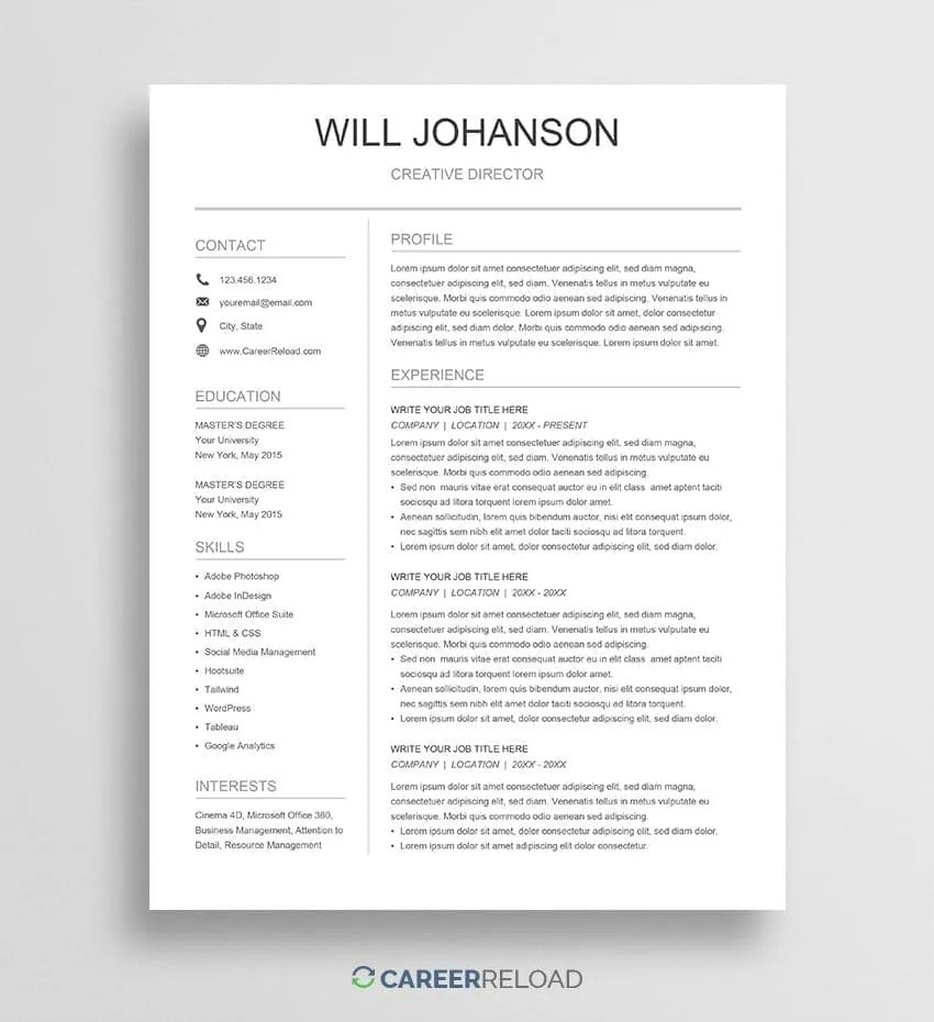 CareerReload's tweet image. Your one-stop destination for 100% FREE Google Docs resume templates: buff.ly/3Lh3Nqi 

#GoogleDocs #GoogleDocsResume #GoogleDocsCV #ResumeTemplate