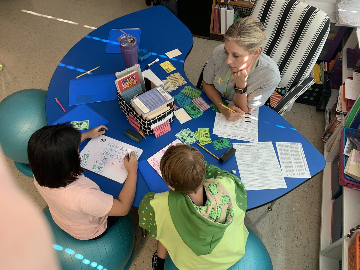 5th grade AIG students participated in a stimulation of causes that led to the American revolution and learned to calculate percentages of taxes they had to pay the tax collector.