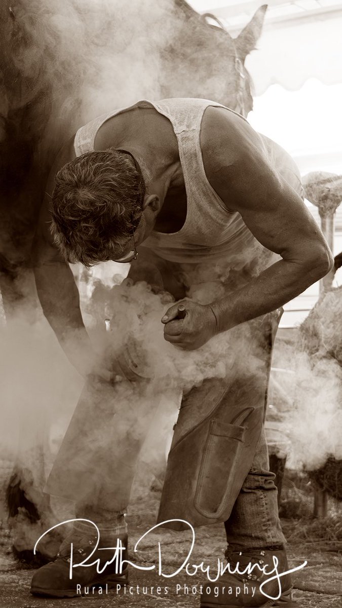 Capturing a lovely atmospheric shot of a farrier at work
#skill 
#rural 
#equine 
#farrier