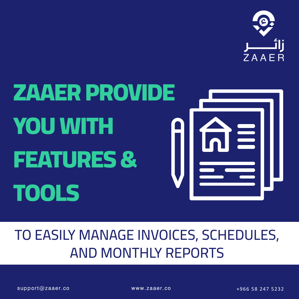 With ZAAER, you can easily manage invoices, schedules, and monthly reports. #ZAAERApp #HotelManagement #InvoiceManagement #Scheduling #MonthlyReports #SaudiArabia #Vision2030