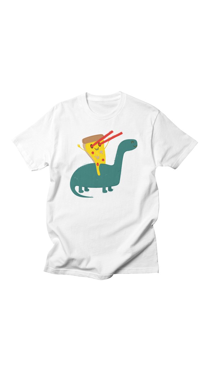 If you always wanted a tee with a slice of pizza with laser beams coming out of its eyes, riding a dinosaur...this is you lucky day. Only <a href="/threadless/">Threadless</a> 

Link in bio.

#dinosaur #pizza