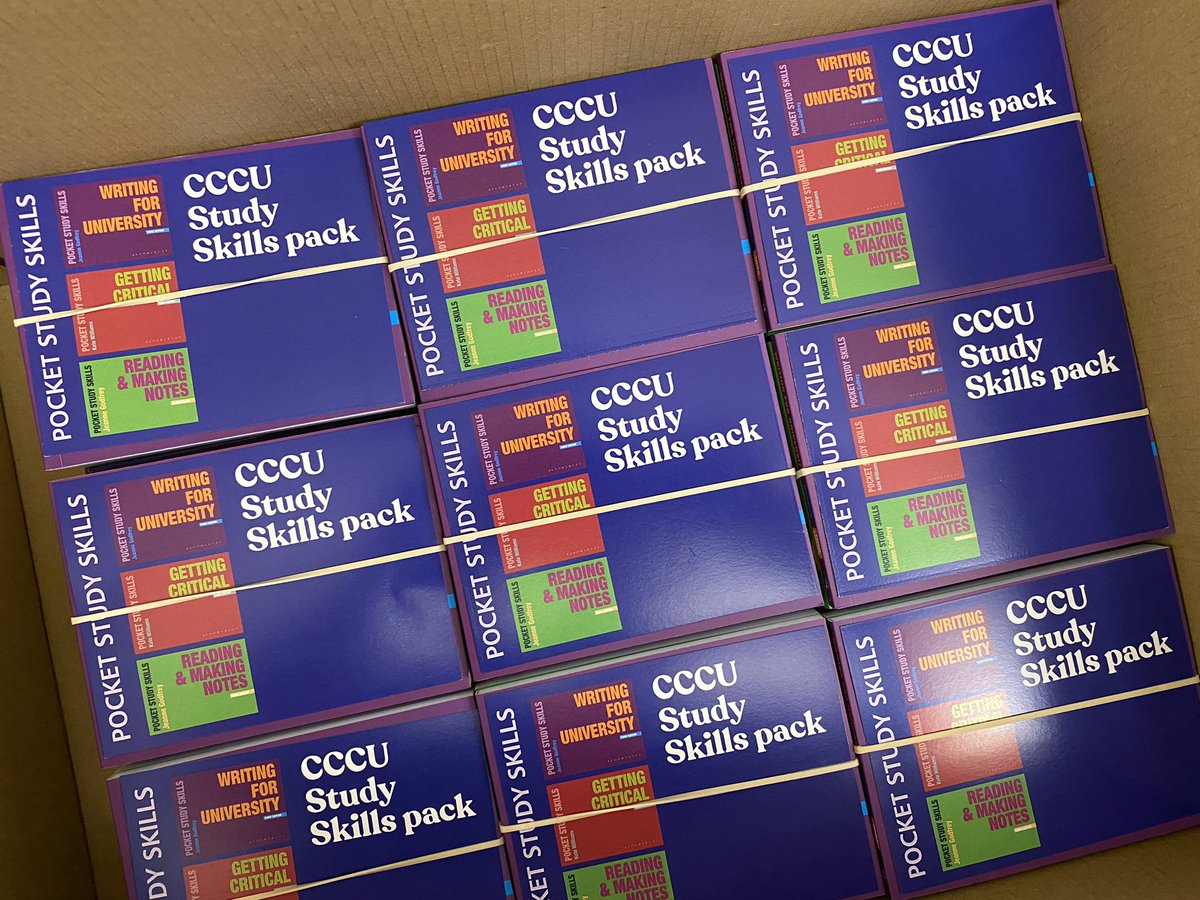 The #CCCU study skills book bundles have arrived! As recommended by lecturers & librarians in readiness for the new academic year @ccculibrary @CanterburyCCUni