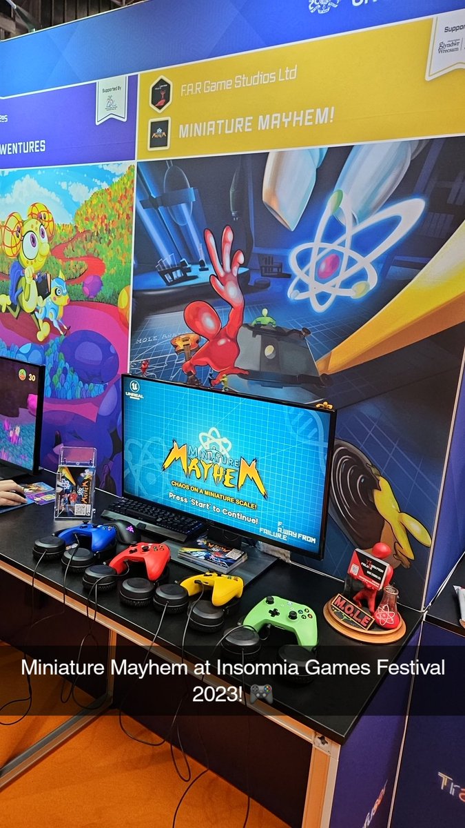 Miniature Mayhem is Playable LIVE at <a href="/IGFestUK/">Insomnia the Gaming Festival</a>! At the <a href="/Tranzfuser/">Tranzfuser</a> booth! Come check it out! 🎮🎉

We also have a competition running for a chance to win £100 in Steam Gift Cards 👀

#indiegame #gamedev #gaming #igfestuk