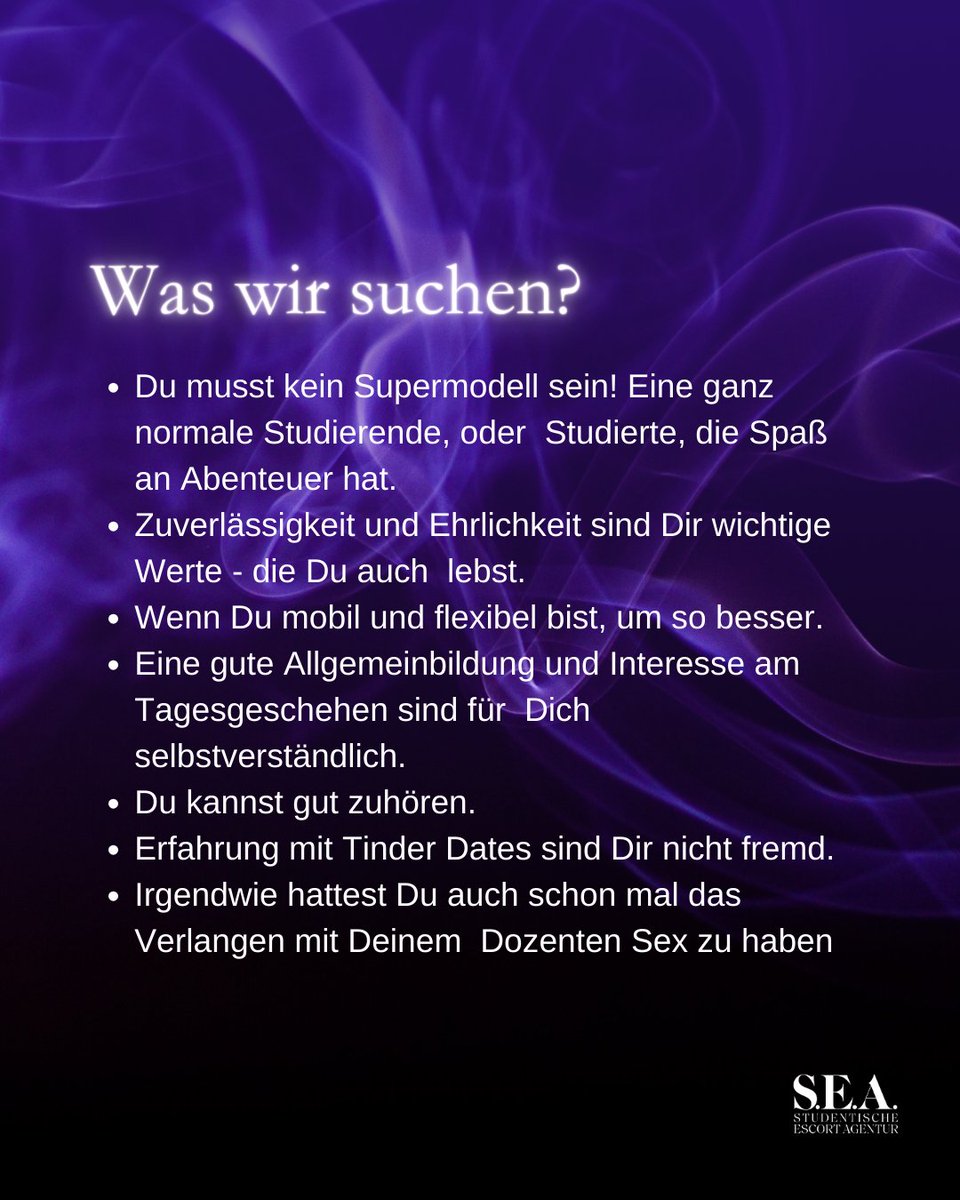 sea_escort's tweet photo. Wir suchen DICH!  Du bist aufgeschlossen, kommunikativ und hast Spaß an Abenteuer? Dann bewerbe dich jetzt!  #escort #berlin #münchen #studentenjob #escortberlin #escortmünchen https://t.co/RwrSbi26ff