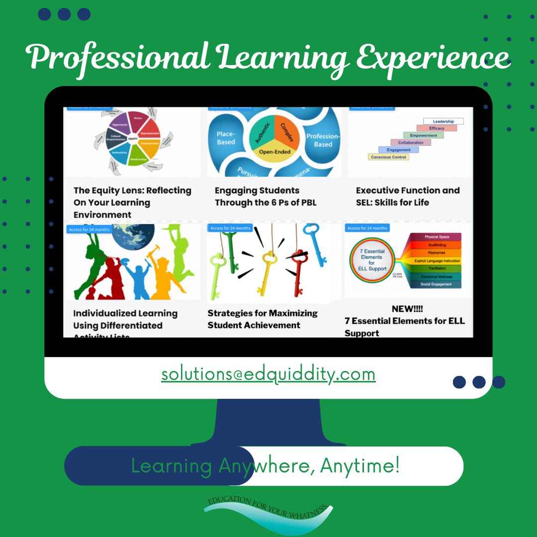 Elevate your school's potential! Ignite exceptional professional learning for your staff, fueling both teaching careers and student success. From equity to ELL support, elevate every aspect. Invest in growth, and empower excellence! Click here: surveymonkey.com/r/CDBBYWN