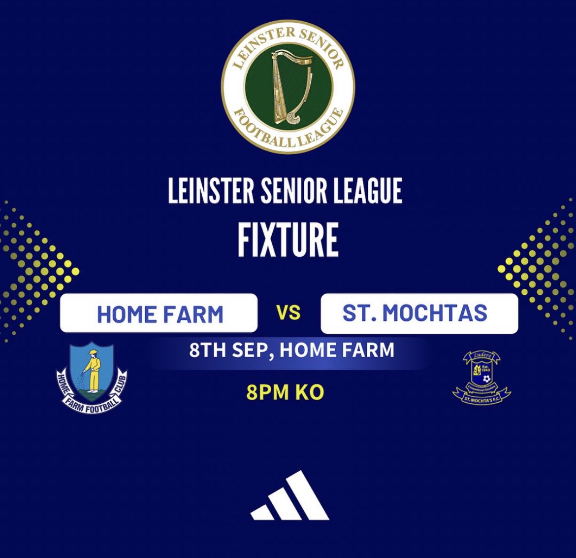 Homefarm_FC's tweet image. Fixture Confirmation ⚽️🔵

2023/2024 LSL Senior: Game 5

📆   08/09 (today)

⚽️   @Homefarm_FC v @stmochtasfc 

📍Whitehall 
⏱ 20.00

All support very welcome tonight in Whitehall for this north Dublin clash 

#HFFC 🔵🔵

 @LSLLeague @Extratime @AlQuinn2015