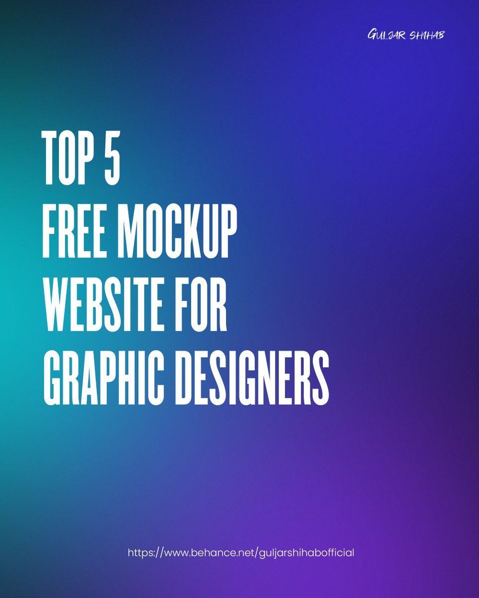 guljarshihab's tweet photo. Top 5 Free Mockup Website for Graphic Designers.
#graphicdesign
#graphicdesigner
#guljarshihab
#mockups
#creativeideas https://t.co/z645PQOoGH
