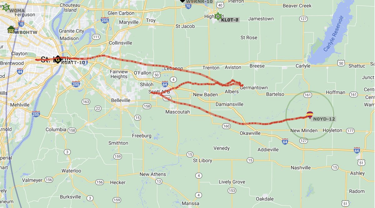 sluhjrbills's tweet photo. The Environmental STEM class successfully launched the 15th weather balloon in school history this week, collecting data from a max altitude of 106,516 ft (see the photo for a stunning view!) and eventually landing in New Minden, IL. #SLUHStem #SLUHInnovates https://t.co/BSBH9bodb9
