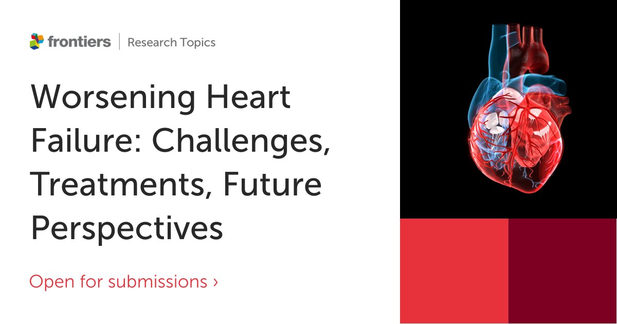 #CallForPapers "Worsening Heart Failure: Challenges, Treatments, Future Perspectives"

🗓️ 30 January 2024

Submit your paper here👉frontiersin.org/research-topic…