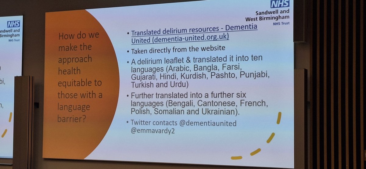 Alasdair MacLullich (@a_maclullich) on Twitter photo Translated #delirium resources via <a href="/dementiaunited/">Dementia United</a> website.
Via <a href="/doc_hnaqvi/">Huma Naqvi (on blue sky too)</a> presenting at #EDA2023 <a href="/EDA_delirium/">European Delirium</a> Translated #delirium resources via <a href="/dementiaunited/">Dementia United</a> website.
Via <a href="/doc_hnaqvi/">Huma Naqvi (on blue sky too)</a> presenting at #EDA2023 <a href="/EDA_delirium/">European Delirium</a>