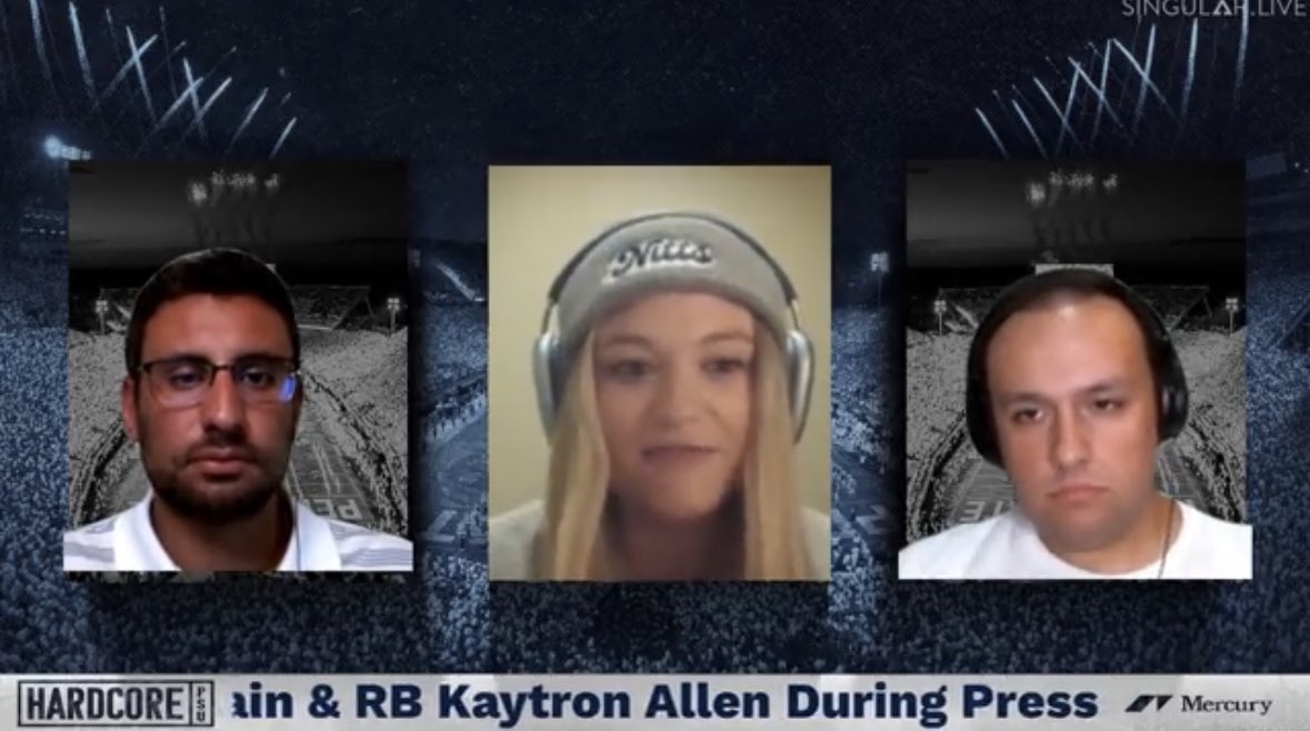 nittscollection's tweet photo. SPOTTED!

@_supcaroline sporting The Nitts Collection retro waffle beanie on her podcast appearance with @HardcorePSUFB 

Check out the episode and the beanie below! https://t.co/yNUUOonCnD
