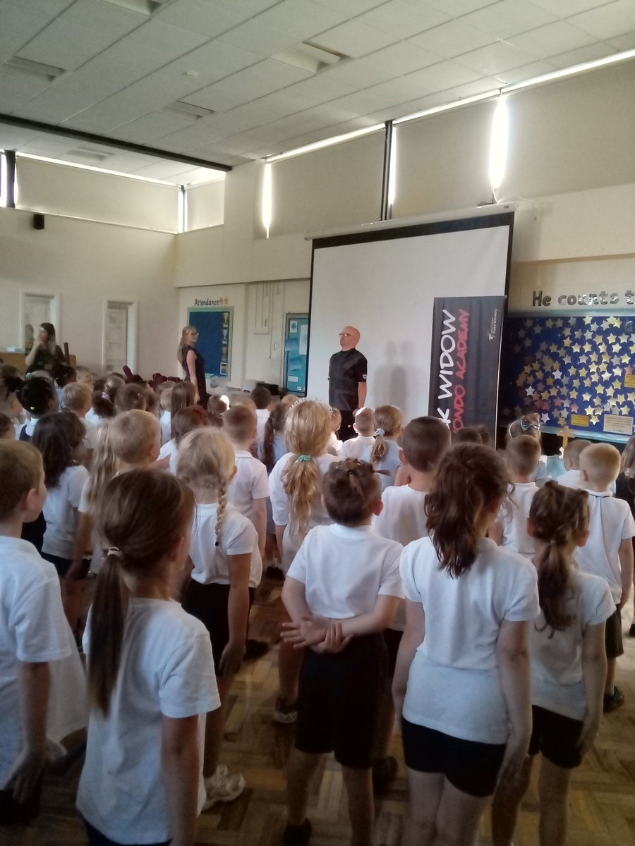 SJBNormanton's tweet photo. Thank you Rich @Blackwidowtkd for coming into school this afternoon.  The children were really engaged. https://t.co/8MEjWKLNja