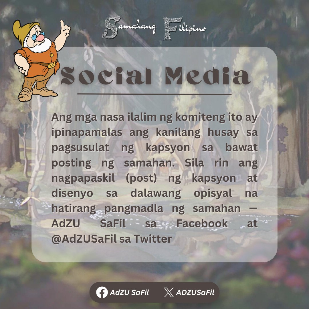 ADZUSaFil's tweet photo. Kung oo, ano pang hinihintay mo? Maging kasapi na ng Samahang Filipino! Basahin ang mga kalakip na larawan sa ibaba para sa mga maaaring salihan na mga komite. https://t.co/T0TQM9m1ZK