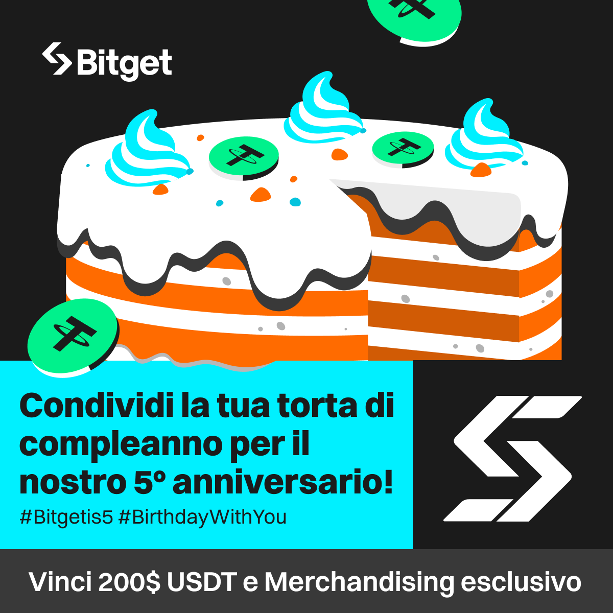 bg_in_italian's tweet photo. Condividi la tua torta di compleanno e vinci fino a $200 USD e merchandising esclusivo 🎂  

Durata evento: 8 settembre — 12 settembre 🗓

Come partecipare ⬇️

1. Basta condividere o retwittare il post con la foto della torta di compleanno aggiungendo #Bitgetis5 o #BirthdayWithYou
2. Seguire l'account Twitter  
3. Selezioneremo casualmente 5 utenti vincitori che si dideranno 200USDT e l'esclusivo Bitget Merch!