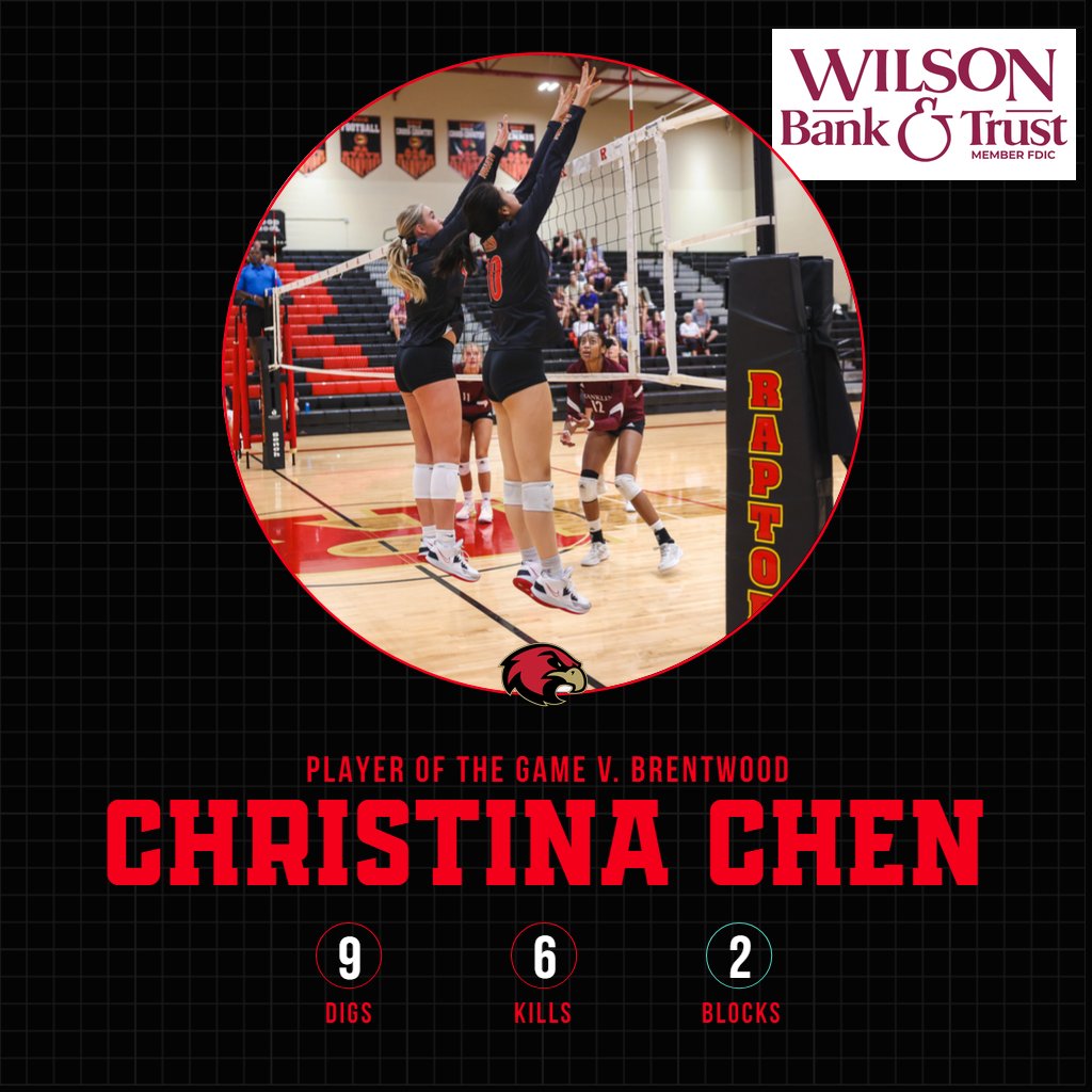 wcsRHSAthletics's tweet photo. Congrats Christina and thanks to our sponsor Wilson Bank and Trust. https://t.co/sml5nPcnBR
