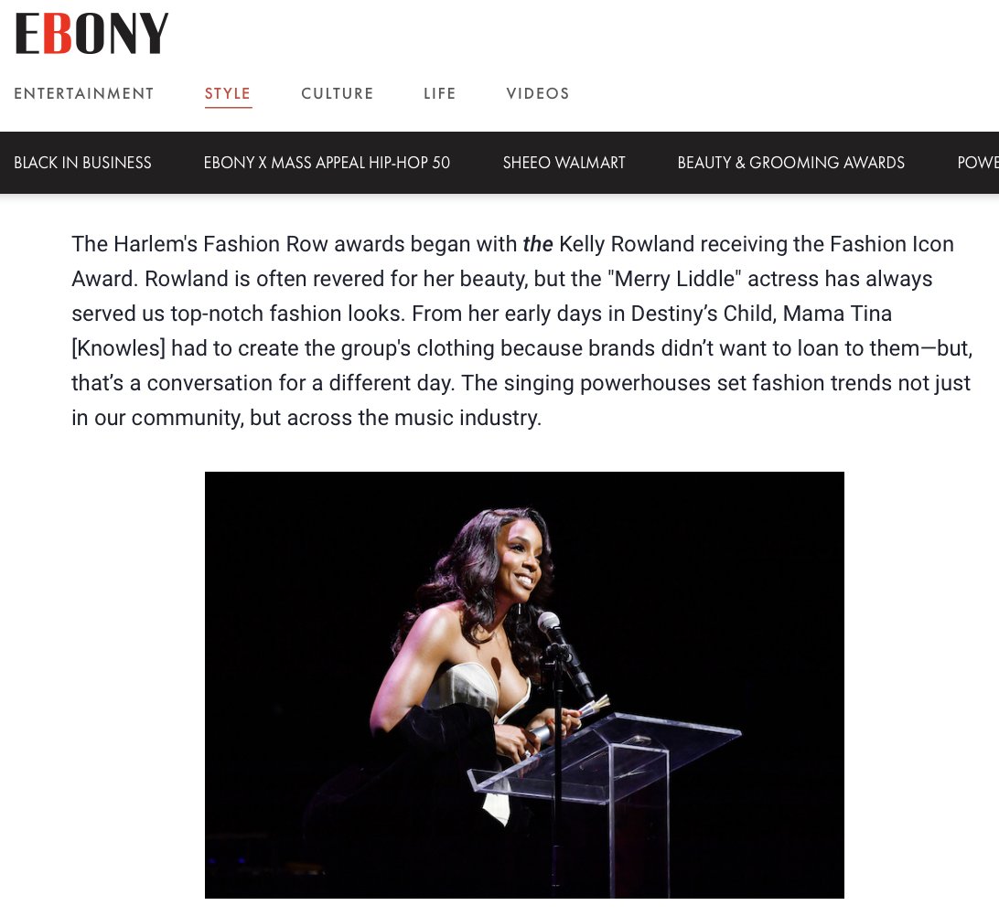 "First, can you name a fashion show venue more iconic than the Apollo Theater? We’ll wait."

Shoutout to <a href="/EBONY/">EBONY</a>  for the love, and to <a href="/HFRmovement/">Harlem's Fashion Row</a> for kicking off #NYFW with us Harlem-style!

Read on: ebony.com/kelly-rowland-…