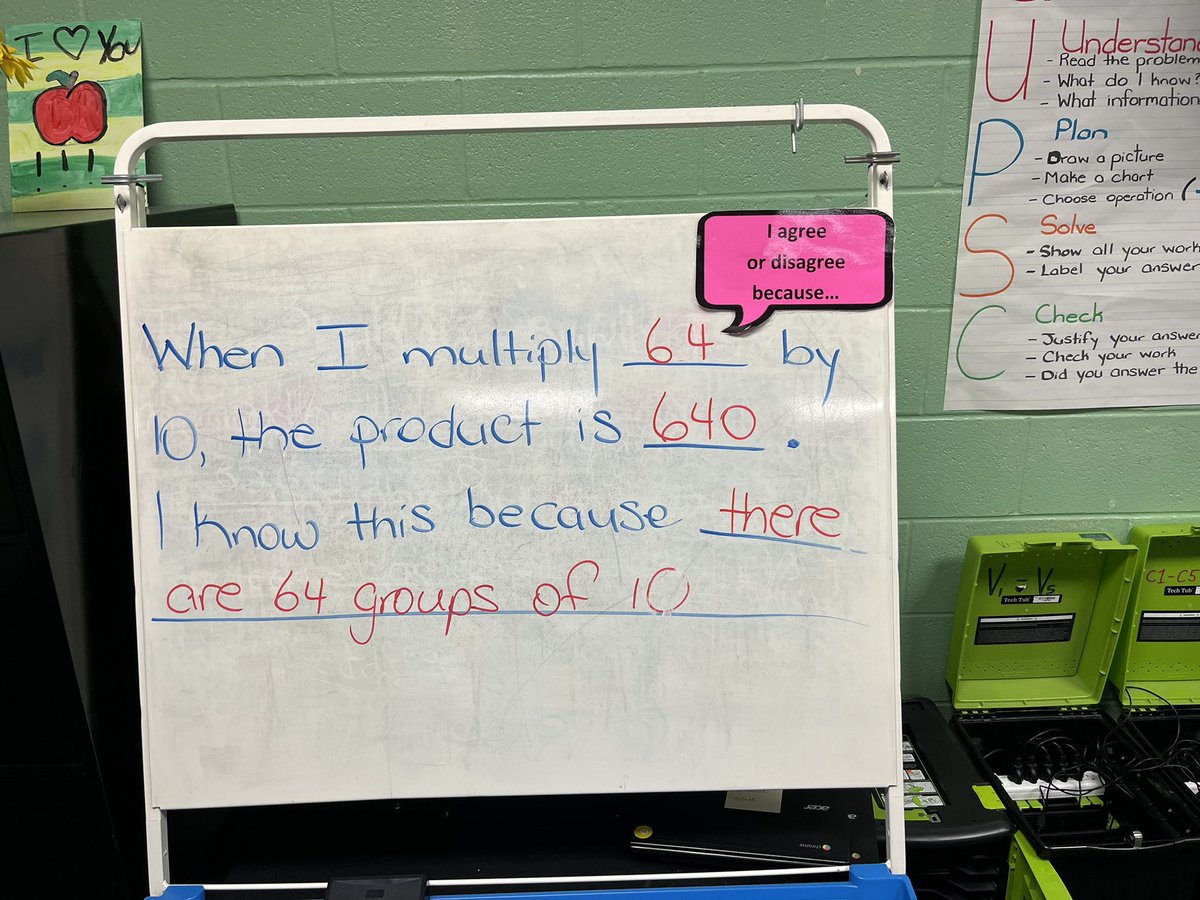 CaOjeda's tweet photo. Students in Ms. Atkinson’s class are using sentence stems to verbalize their Math thinking @HumbleISD_PLE @HumbleElemMath https://t.co/edEYnX8tHi
