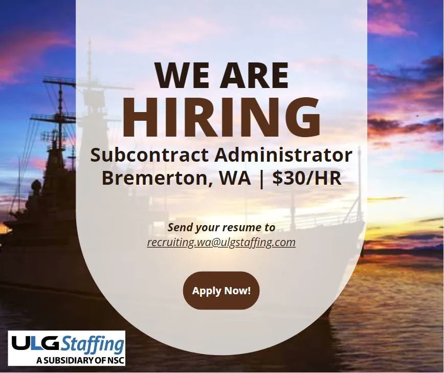 tihiring's tweet image. #Careeropportunities in #Bremerton
#ContractsAdmin  Click here for details buff.ly/3st1auE  or call @Shipyardsarah today 425.412.4227 #shipyardjobs