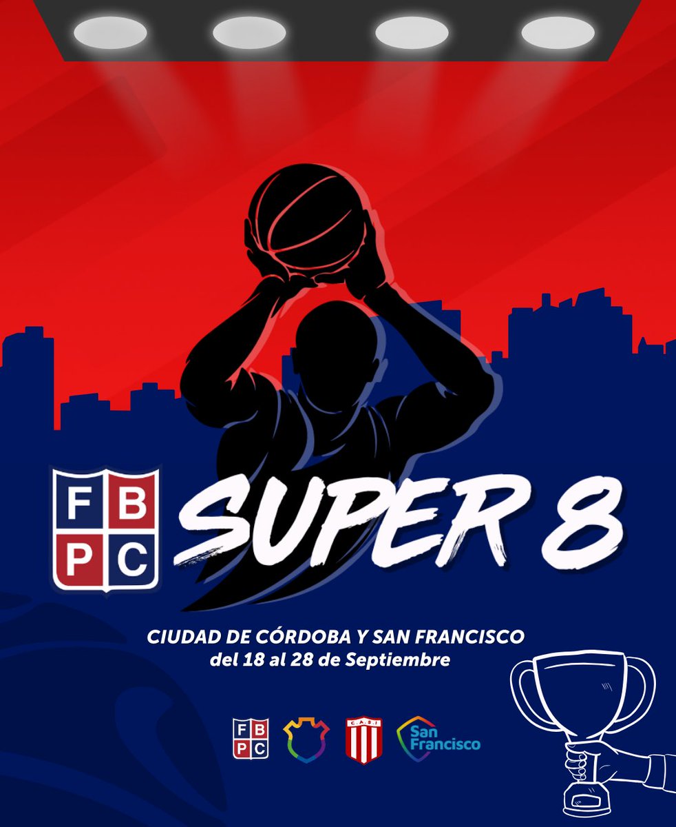 🔛 Se viene el SUPER 8 de la Provincia de Córdoba🏆

📄Con la participación de nuestros clubes de #LNB, #LigaArgentina y #LigaFederal 🏅

📆El torneo se disputará del 18 al 28 de Septiembre en las ciudades de Córdoba y San Francisco