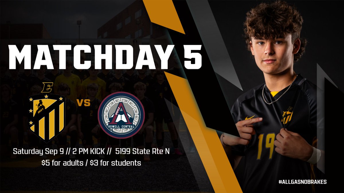 Matchday 5
Saturday 2 PM
v. <a href="/FHCSoccer/">FHC Soccer</a> 
#AllGasNoBrakes