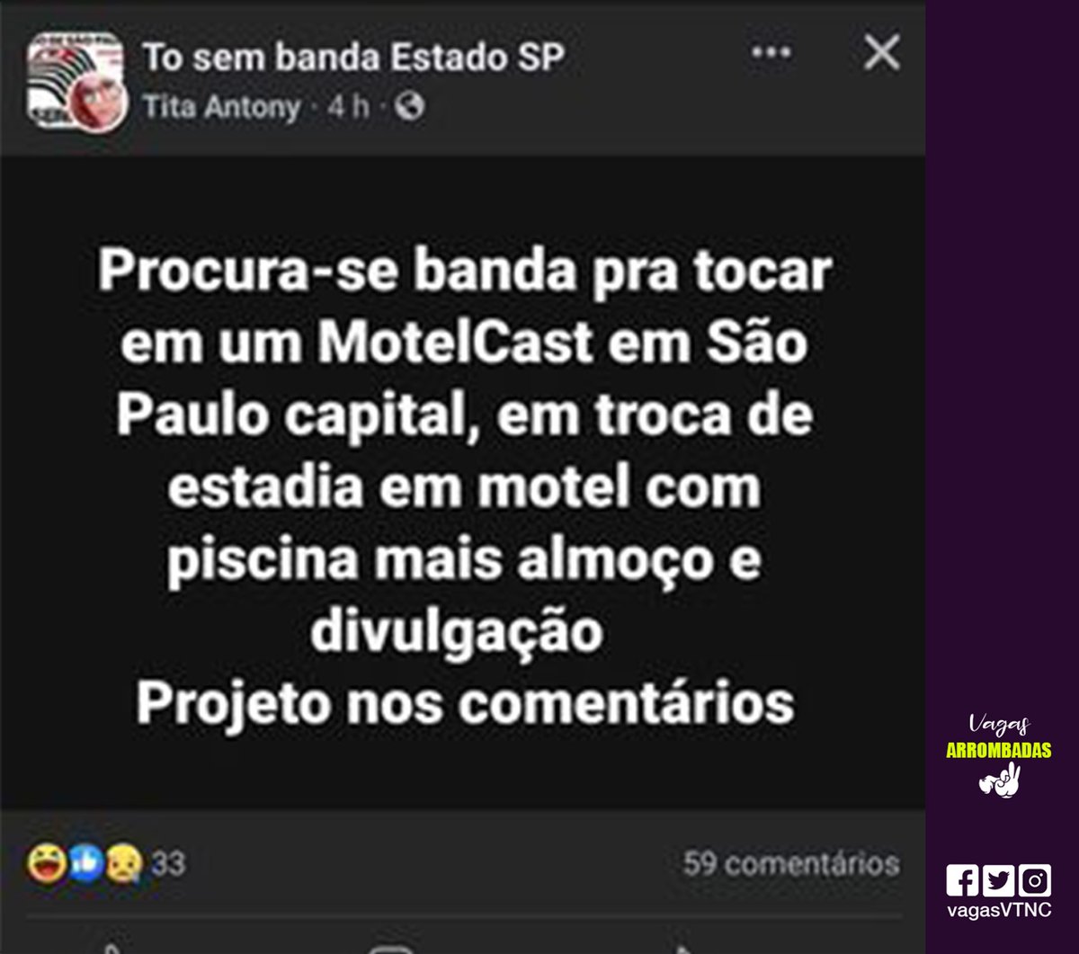 Vagas Arrombadas tweet media