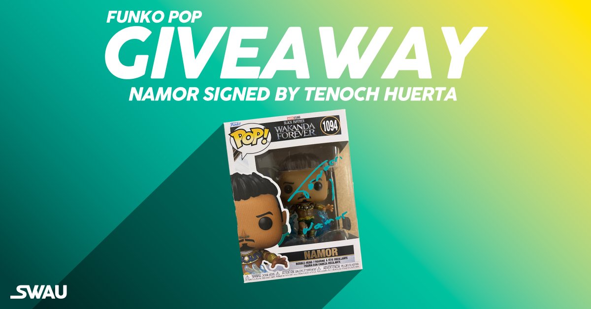 ✨ GIVEAWAY! ✨ Now is your chance to win a Namor Funko POP signed by Tenoch Huerta! 🔱 - Follow @swau_official - Like & RT - Tag one friend PER COMMENT for extra entries Winner will be announced next week. Good luck, everyone! #swau #giveaway #tenochhuerta #mcu #namor