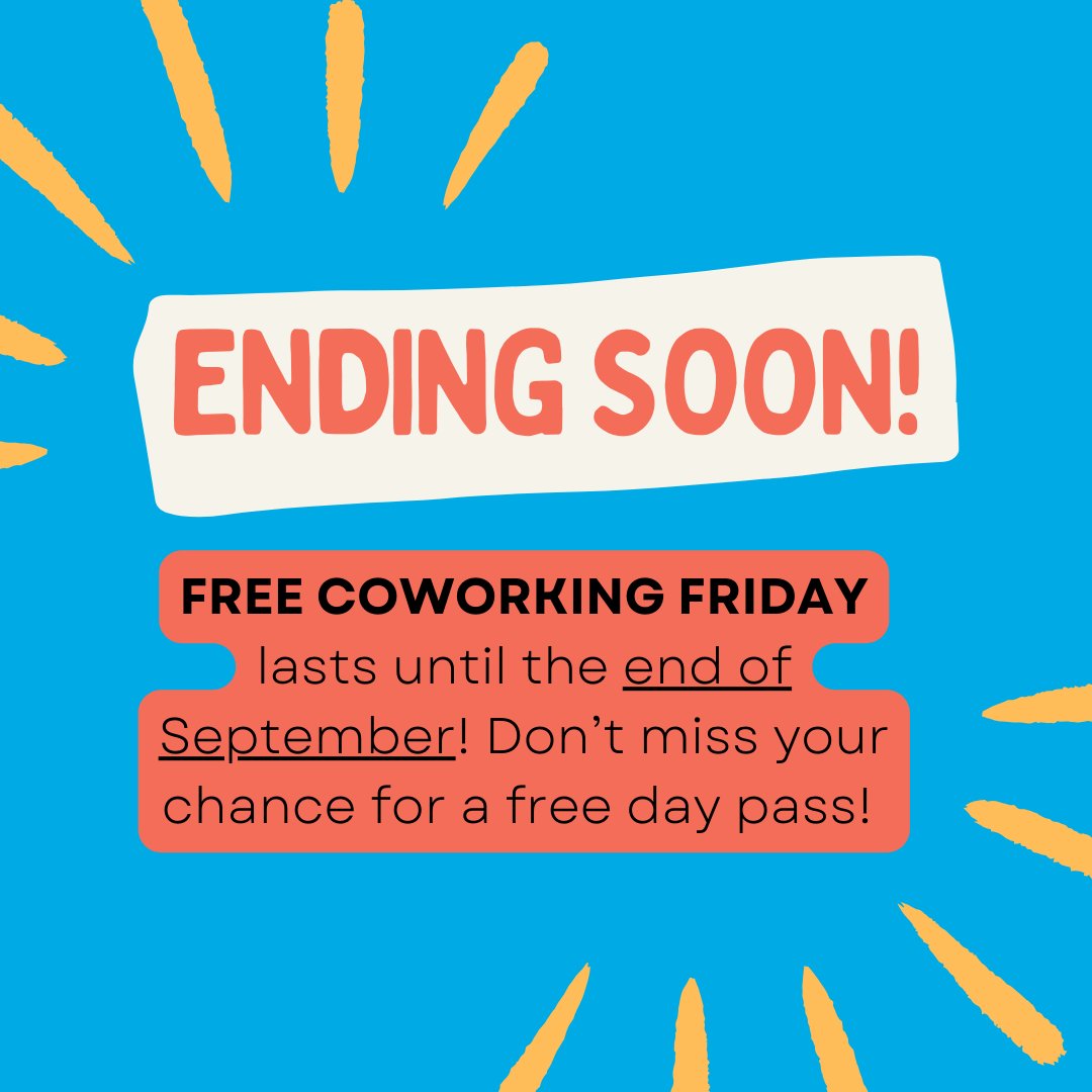 Time is running out on our summer treat! 📅 September is the last month for Free Co-Working Fridays at Container Yard. Join us for a productive end to the week while enjoying all our amenities at no cost. See you Fridays! 🎉 #ContainerYard #CoworkingPerks #getingetgoing