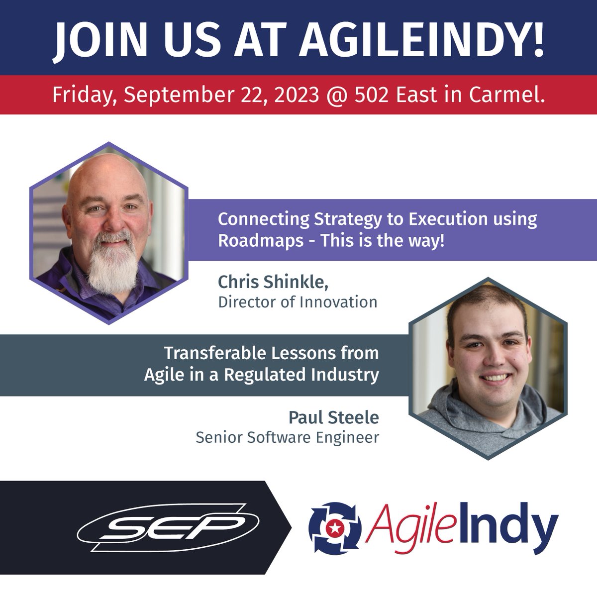 wwwsepcom's tweet image. We are excited to take part in the 8th annual AgileIndy Conference on 9/22! Come out and see what it&apos;s all about. 👩‍💻💬  sep.fyi/3Lar1y0 #AgileIndy #TechConference